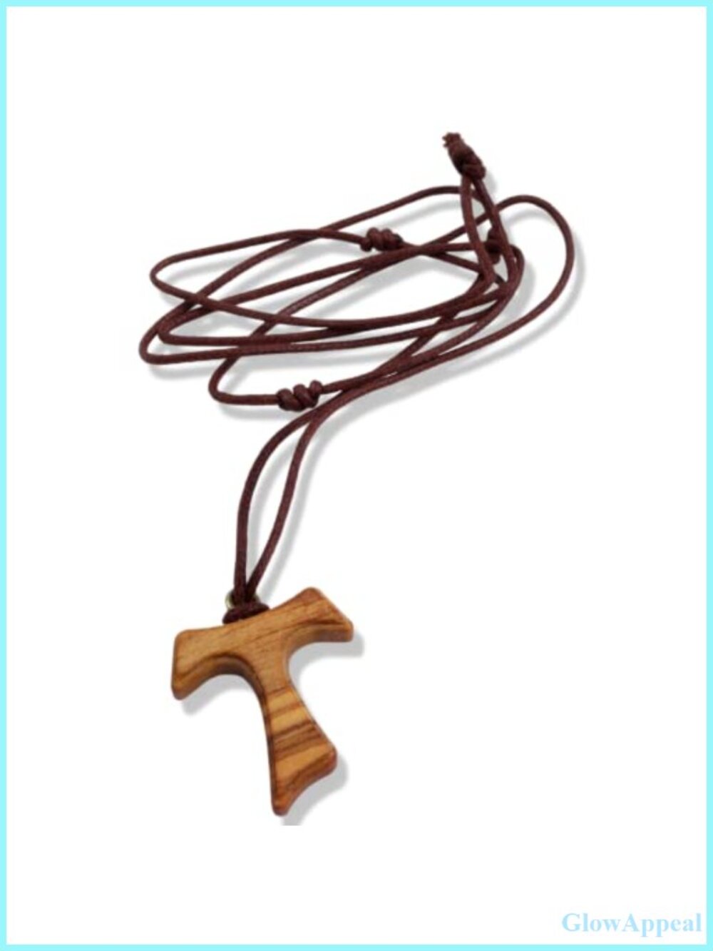 Wood Cross Pendant Necklace Cord Religious Keepsake 1.25 Inches